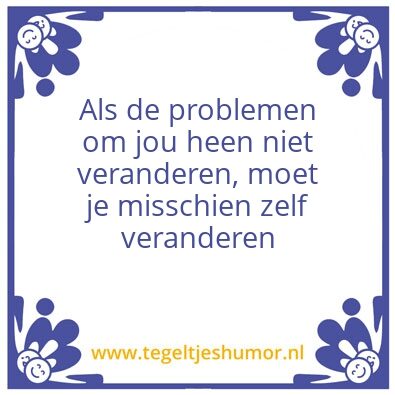 Tegeltje: Veranderen