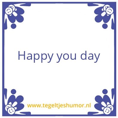 Tegeltje: Happy