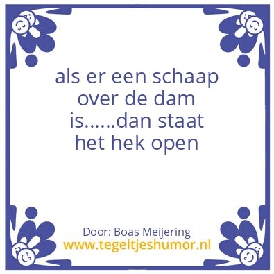 Tegeltje: spreuk