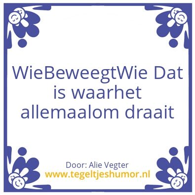 Tegeltje: Alie Vegter