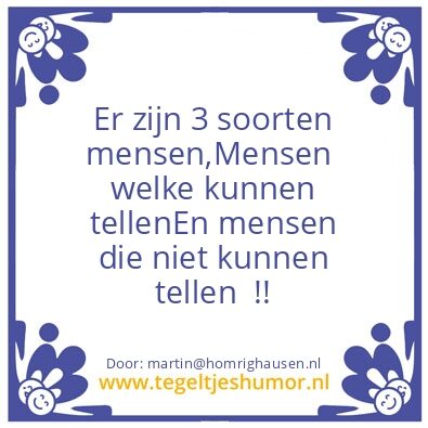 Tegeltje: Tellen