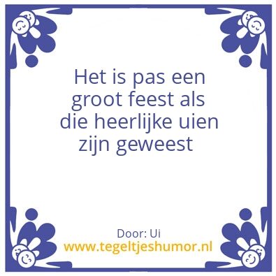 Tegeltje: Uien