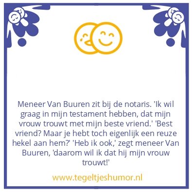 Tegeltje: Bij de notaris