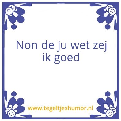 Tegeltje: Goed