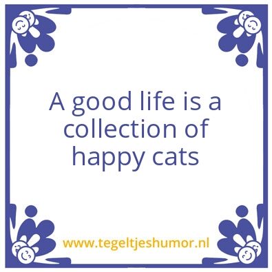 Tegeltje: cats
