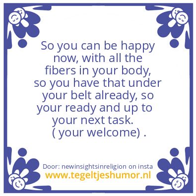 Tegeltje: Now You Know.