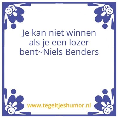 Tegeltje: Winnen