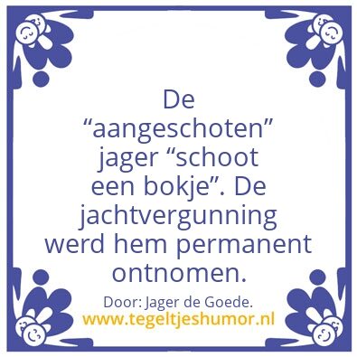 Tegeltje: â€œAangeschotenâ€.