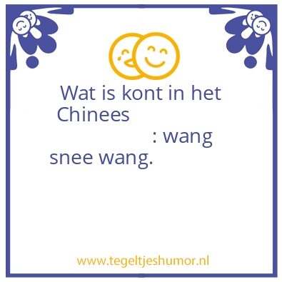 Tegeltje: Chinees