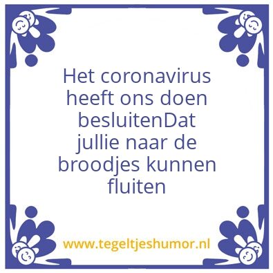 Tegeltje: Tafelmededeling