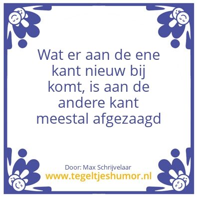 Tegeltje: Saaie nieuwe oogst