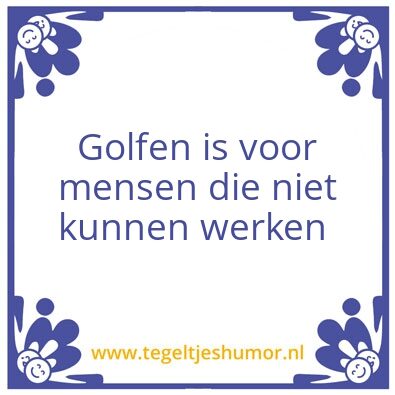 Tegeltje: Hole-in-one
