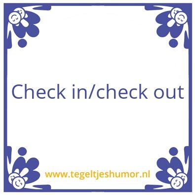 Tegeltje: check