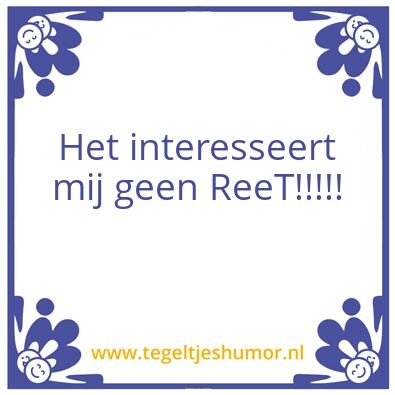 Tegeltje: Reet