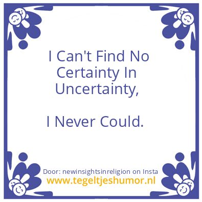 Tegeltje: Another Important Question !