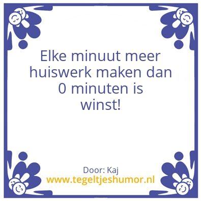 Tegeltje: Huiswerk
