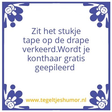 Tegeltje: Drape