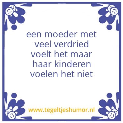 Tegeltje: een moeder