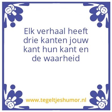 Tegeltje: Waarheid