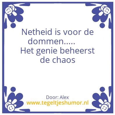 Tegeltje: Captain Choas