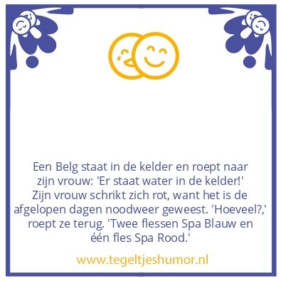 Tegeltje: Water in de kelder