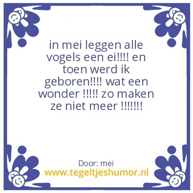 Tegeltje: de maand mei
