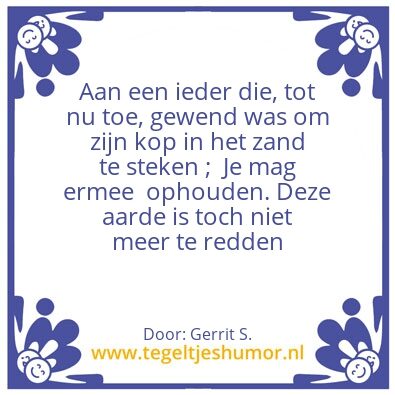 Tegeltje: Ik ben Gerrit.