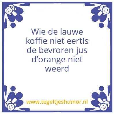 Tegeltje: Lauw