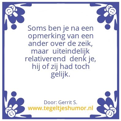 Tegeltje: Ik ben Gerrit.