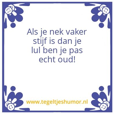 Tegeltje: Knap lullig