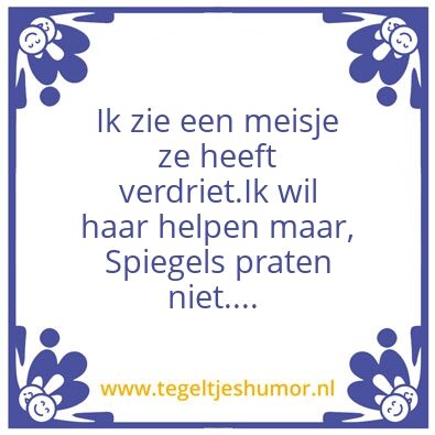 Tegeltje: Ik zie