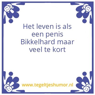 Tegeltje: Het leven