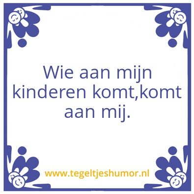 Tegeltje: kinderen
