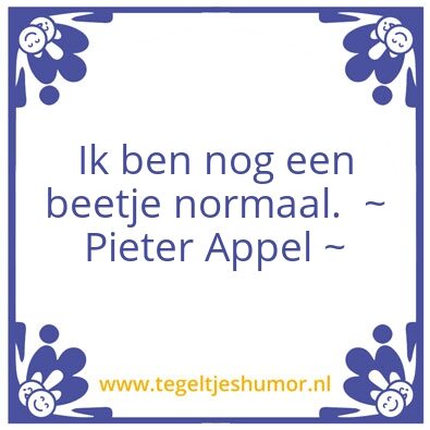 Tegeltje: Pieter appel