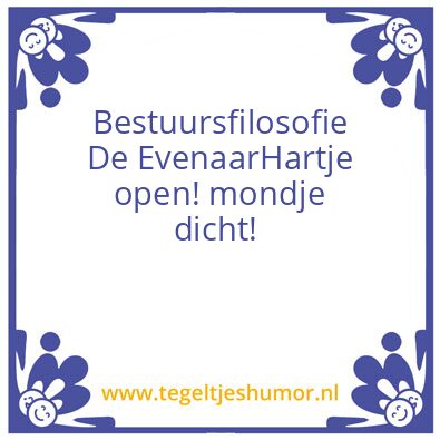 Tegeltje: Bestuursfilosofie