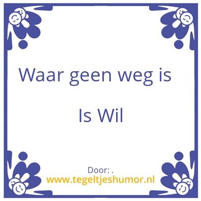 Tegeltje: Wil