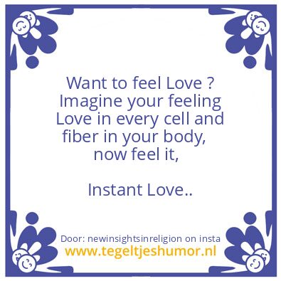 Tegeltje: Instant Love