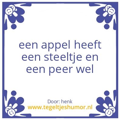 Tegeltje: appelen