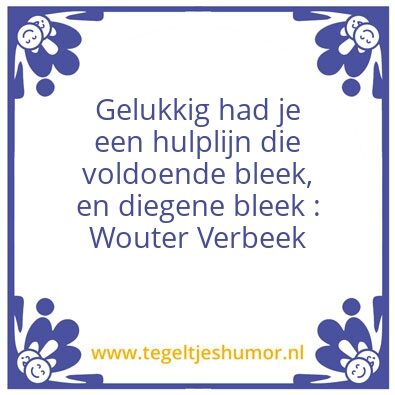Tegeltje: Hulplijn
