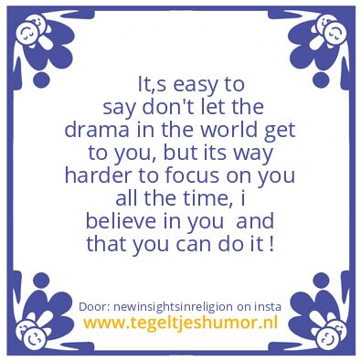 Tegeltje: the drama in the world