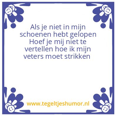 Tegeltje: Van mij