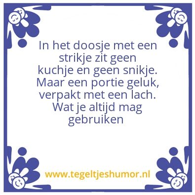 Tegeltje: Altijd