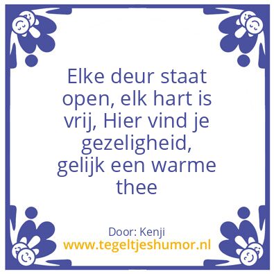 Tegeltje: GASTVRIJHEID