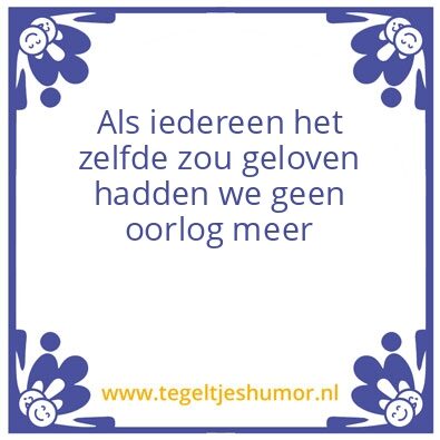 Tegeltje: Tis een feit