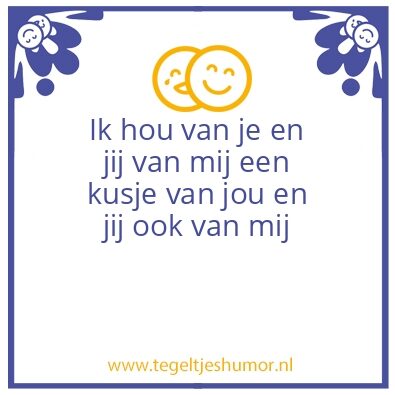 Tegeltje: liefde voor jou