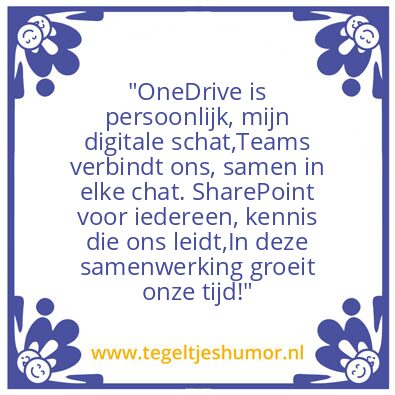 Tegeltje: MS 365 nwe variant