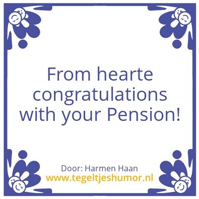 Tegeltje: Pension