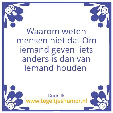 Tegeltje: Ik