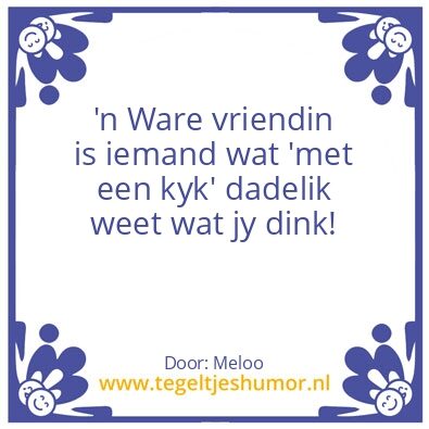Tegeltje: Vriendin