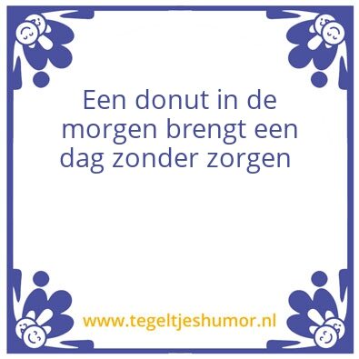 Tegeltje: Donut